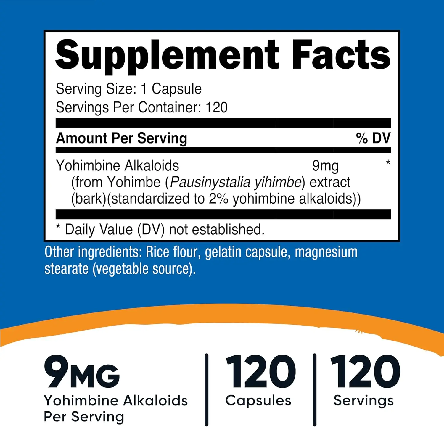 Nutricost Yohimbe Bark Extract 9mg Capsules